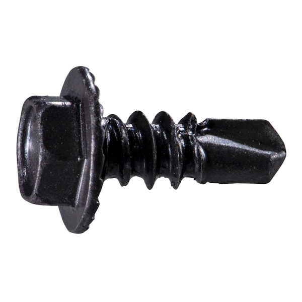 Midwest Fastener Self-Drilling Screw, #10 x 1/2 in, Brown Ruspert Steel Flange Hex Head External Hex Drive, 100 PK 54496 - main